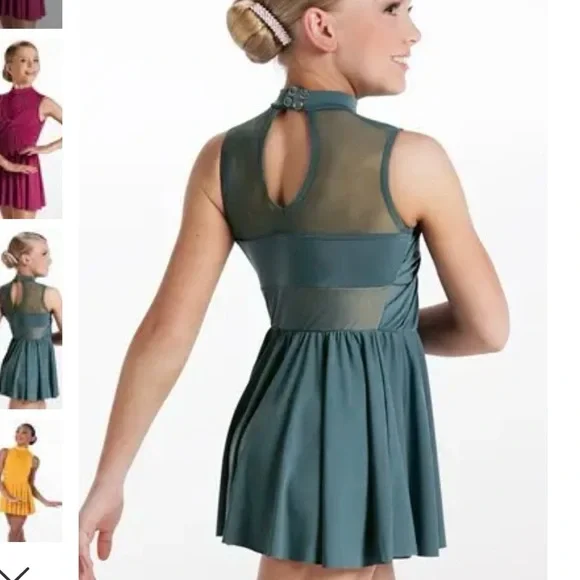 Weissman dance -showtime-Rise up-(size MC)-sage-dark teal - Picture 2 of 6